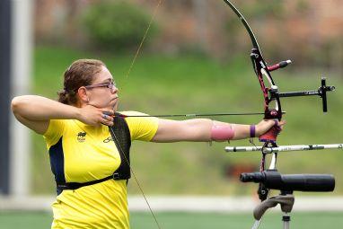 O tiro com arco ficou fora da luta por medalhas na categoria individual feminina dos Jogos Pan-americanos Guadalajara 2011, na última quarta-feira, dia 19 de Outubro, no Estádio de Tiro com Arco / Foto: Wagner Carmo / Inovafoto / COB